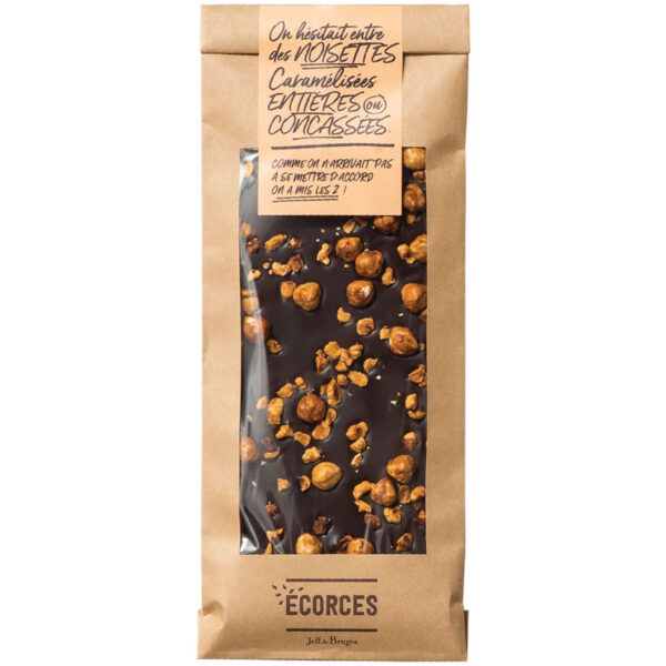 Ecorces noisettes chocolat noir