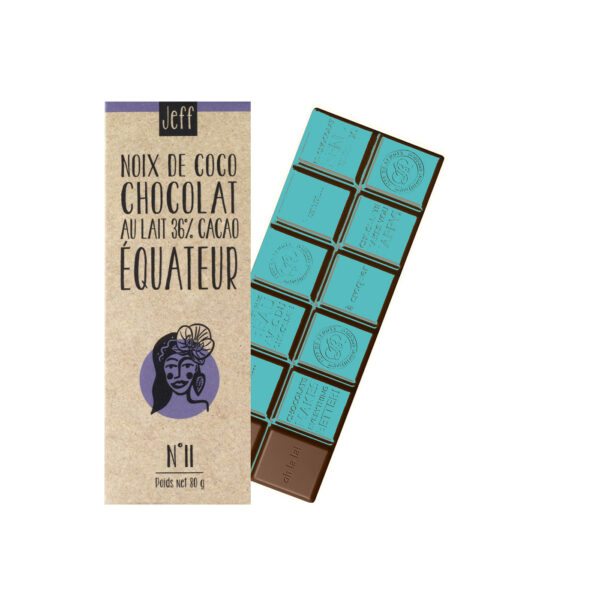 CHOCOLAT AU LAIT 36% NOIX DE COCO