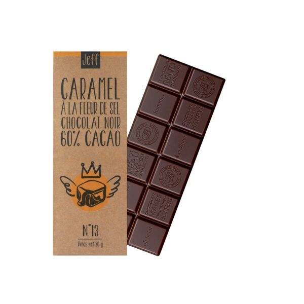 CHOCOLAT NOIR 60% ET CARAMEL À LA FLEUR DE SEL
